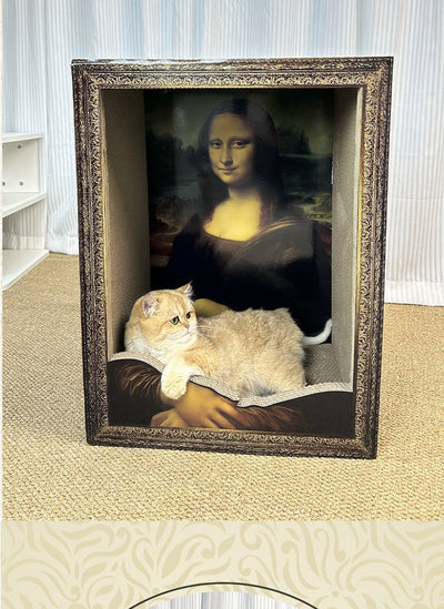 Marco Foto Gato Mona Lisa con Rascador Integrado - Image 11