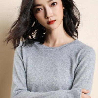 Suéter Slim-fit Coreano para Mujer Cuello Redondo - Image 17