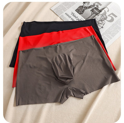 Bóxers de Seda Helada para Hombre - Cintura Media Color Sólido Verano - Image 15