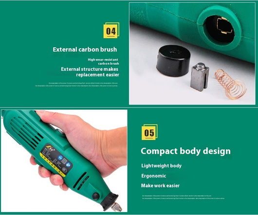Amoladora de Precisión Jade con Control de Velocidad para Artesanía - Image 9