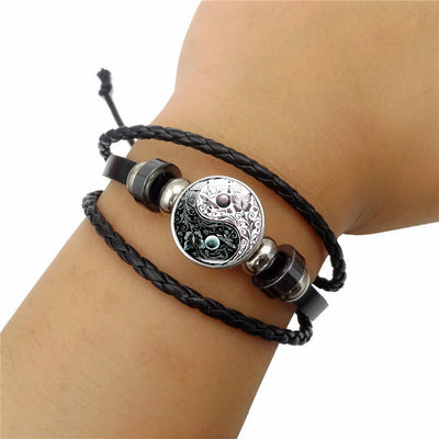 Pulsera Taoísta Yin Yang Trenzada Multicapa - Joyería Vintage Unisex - Image 4