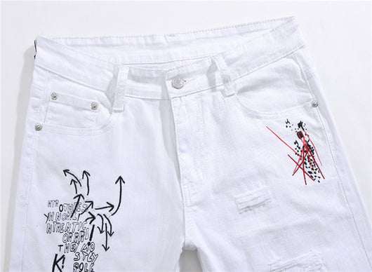 Jeans Rotos con Bordado Artesanal - Image 4
