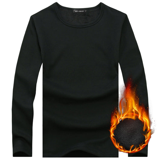 Camiseta Térmica Manga Larga Hombre Invierno - Terciopelo Suave Ajuste Slim Tallas Grandes - Image 2