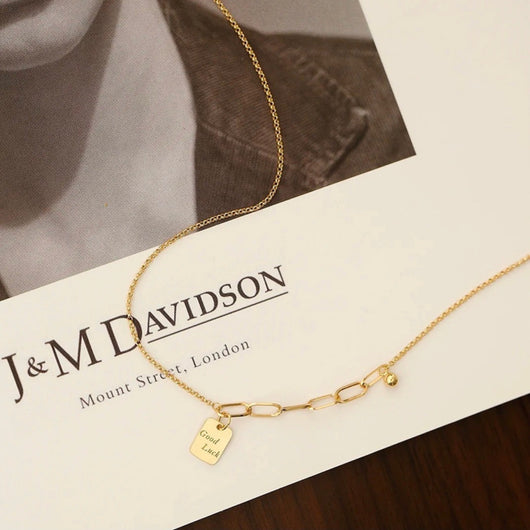 Conjunto de Collar y Pulsera Cuadrados en Oro 18K para Mujer - Image 5