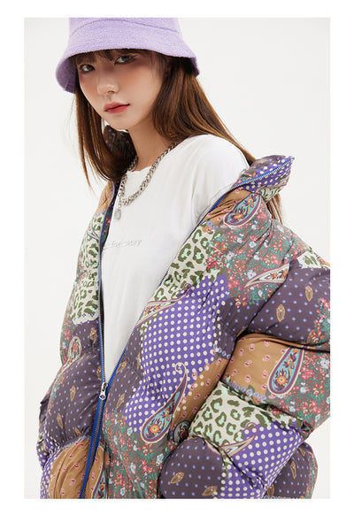 Chaqueta Térmica de Algodón Grueso con Estampado Floral de Anacardo - Image 11