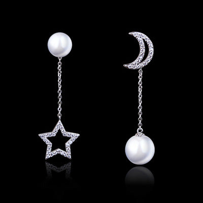 Aretes Largos de Estrella y Luna