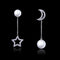 Aretes Largos de Estrella y Luna