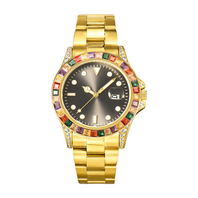 Reloj de Acero Inoxidable para Hombre con Diamantes y Esfera Luminosa - Image 4
