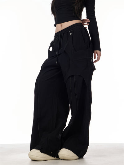 Pantalones Anchos de Patchwork para Mujer - Diseño Casual y Versátil - Image 19