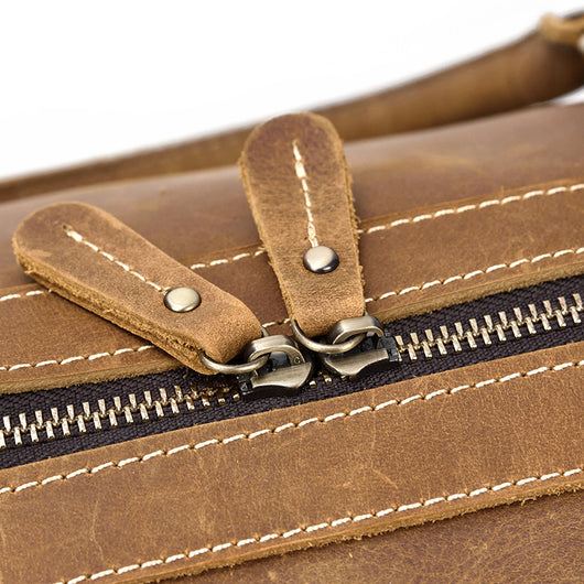 Bolsa de Viaje Grande en Cuero Crazy Horse - Capacidad Máxima - Image 7
