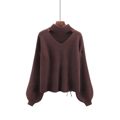 Suéter Suelto Roto Asimétrico para Mujer - Diseño Minimalista - Image 6