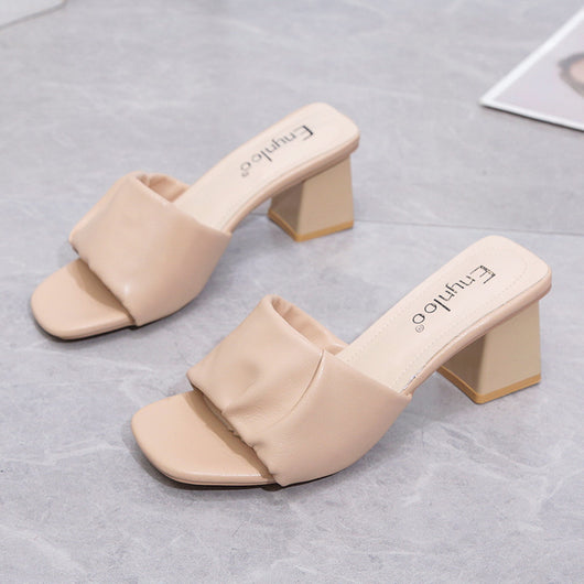 Sandalias de Tacón Robusto y Punta Cuadrada para Mujer - Image 3