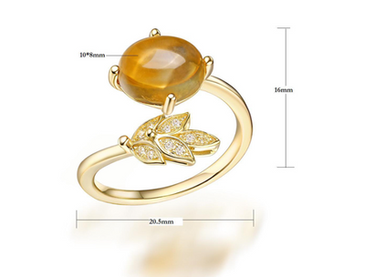 Anillo de Cuarzo Citrino Natural - Joya Energética - Image 6