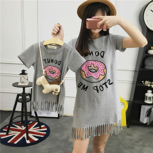 Vestido con Flecos y Estampado de Donas - Image 8