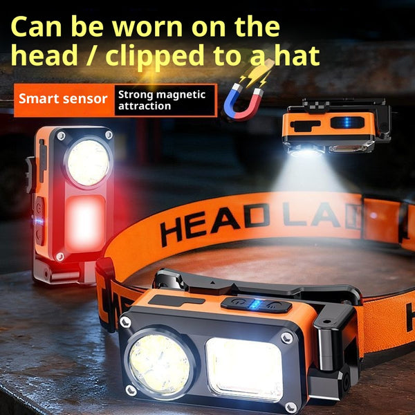 Lámpara Frontal LED Recargable Impermeable para Pesca y Minería