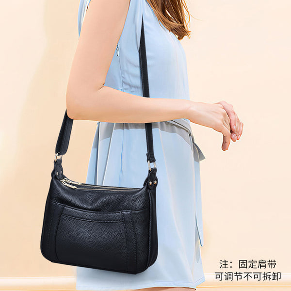 Bolso de Cuero Genuino de Gran Capacidad - Bolsa Madre Tipo Hombro