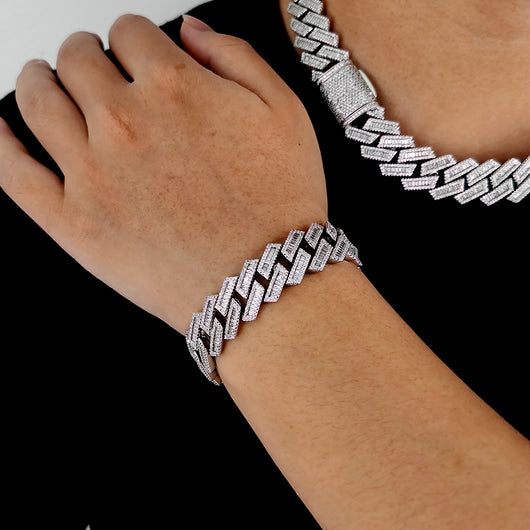 Cadena Cubana Hip Hop de Diamantes Doble Fila 18mm - Image 33