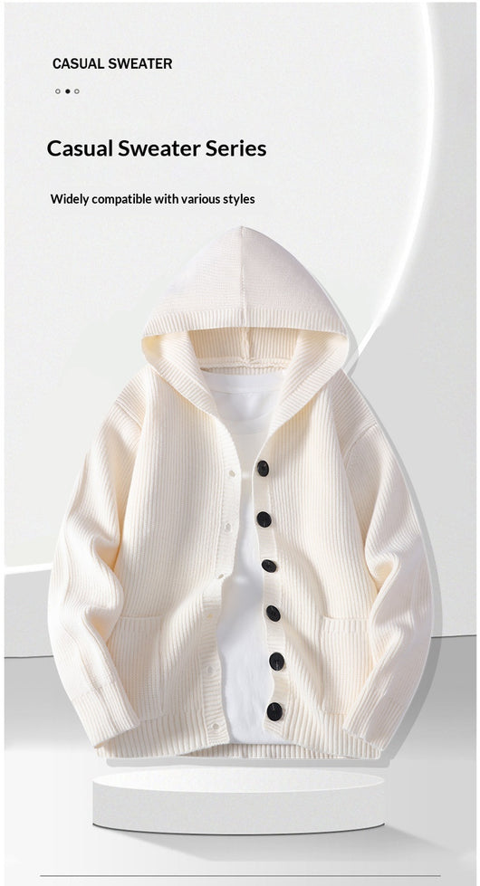 Cardigan de Punto con Solapa para Hombre - Estilo Moderno y Versátil - Image 10