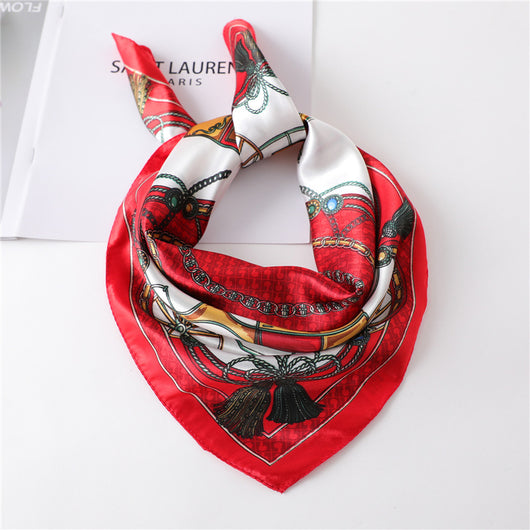 Pañuelo Retro Cuadrado Pequeño de Cachemira para Mujer - Image 21