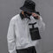 Camisa Blanca Oversized Manga Larga Estilo Coreano