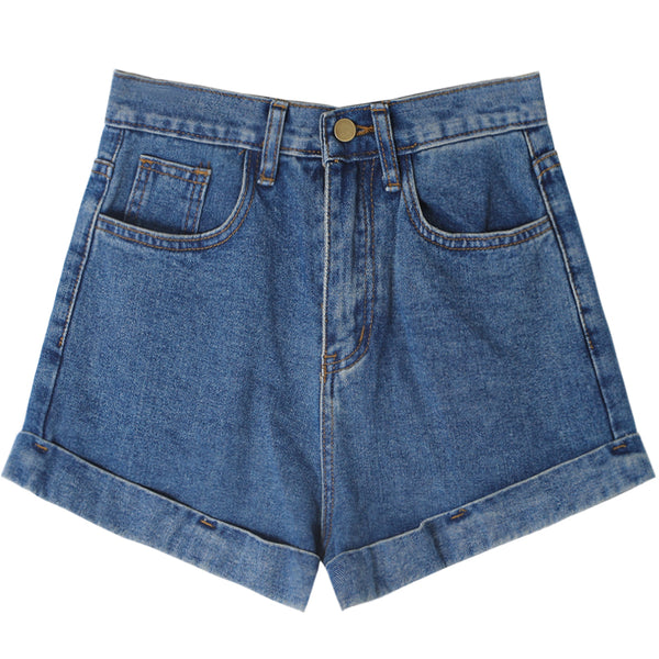 Shorts de Mezclilla Cintura Alta con Diseño Exclusivo para Mujer - Image 4
