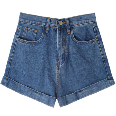 Shorts de Mezclilla Cintura Alta con Diseño Exclusivo para Mujer - Image 4