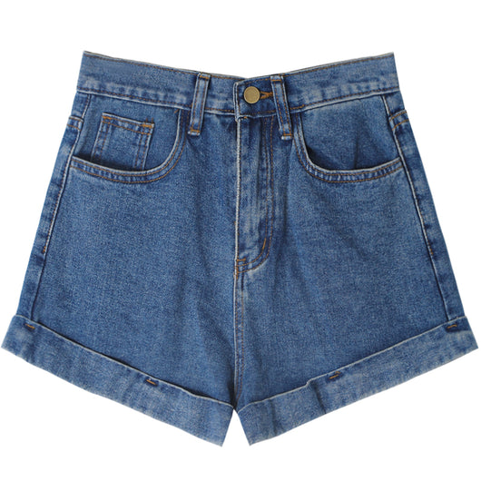 Shorts de Mezclilla Cintura Alta con Diseño Exclusivo para Mujer - Image 4