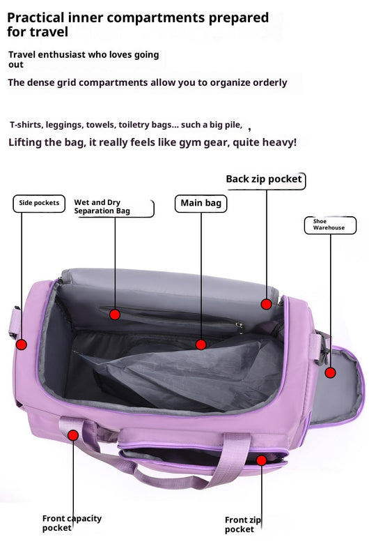 Mochila Deportiva de Viaje con Separación para Ropa Húmeda y Seca - Image 28