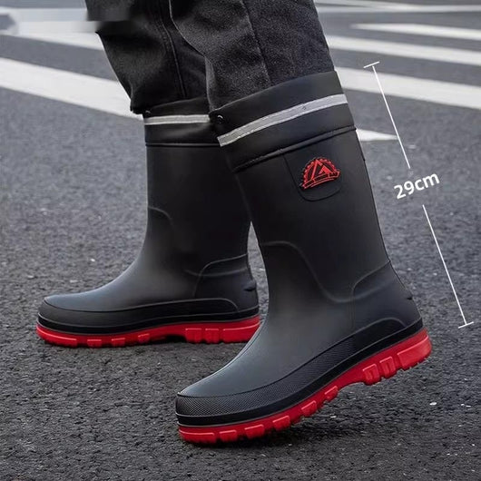Botas de Lluvia Impermeables para Hombre con Tubo Medio y Suela Antideslizante - Image 10