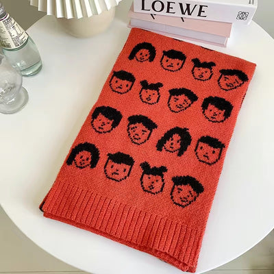 Pañoleta Invernal Estampada con Diseño Cartoon para Mujer - Image 12