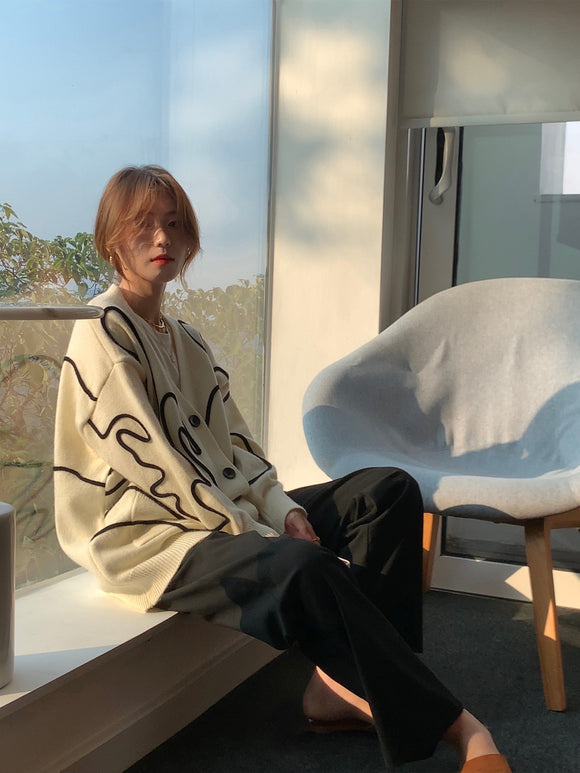 Cardigan Tejido Suelto e Irregular para Mujer