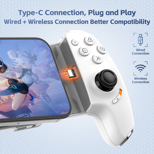 Control Inalámbrico Multiplataforma Type-C para Gaming y Streaming