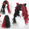 Peluca Corte Princesa Cabello Liso Largo Doble Coleta