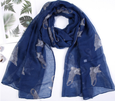 Pañuelo Parisino con Estampado de Gato Persa - Image 6