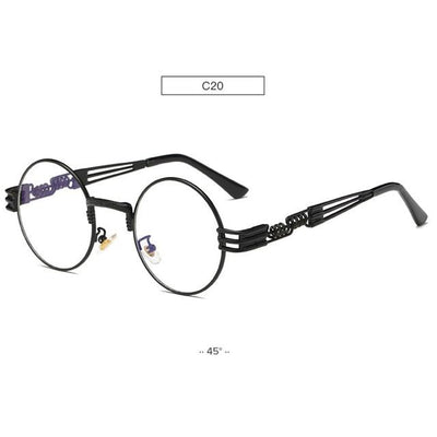 Gafas de Sol Redondas Steampunk Doradas con Cristales Espejados - Estilo Retro Vintage Unisex - Image 10