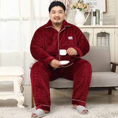 Pijama Largo Hombre Cuello Solapa Tela Gruesa - Image 12