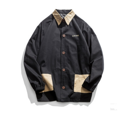 Chaqueta Casual Holgada Estilo Chino Retro con Botones - Talla Grande Hombre - Image 9