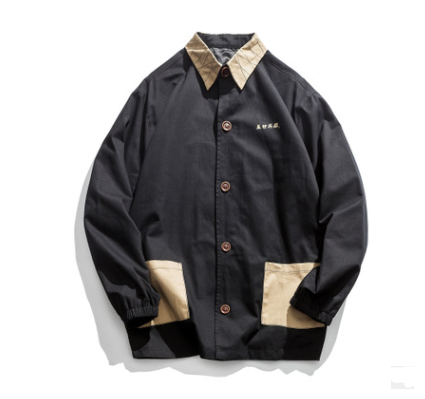 Chaqueta Casual Holgada Estilo Chino Retro con Botones - Talla Grande Hombre - Image 9