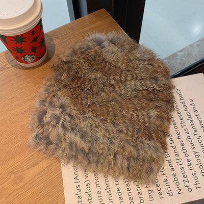 Gorro Tejido con Forro de Piel de Conejo Real - Calidez Garantizada - Image 7
