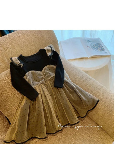 Vestido Infantil Primavera Otoño Manga Larga Estilo Occidental - Image 11