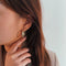 Aretes de Plata Pura Estilo Minimalista Lujo Frío