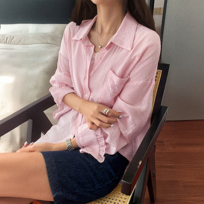 Blusa Casual de Manga Larga con Botones - Mujer - Image 3