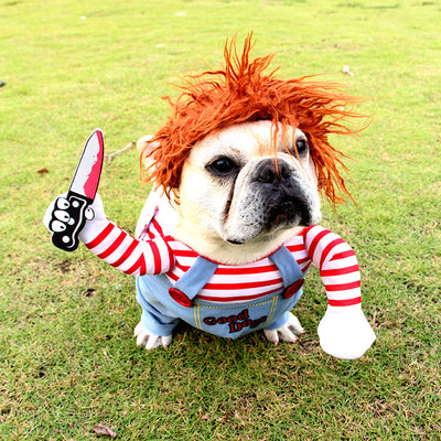 Disfraz de Halloween para Perros - Traje Ajustable Terrorífico con Accesorios