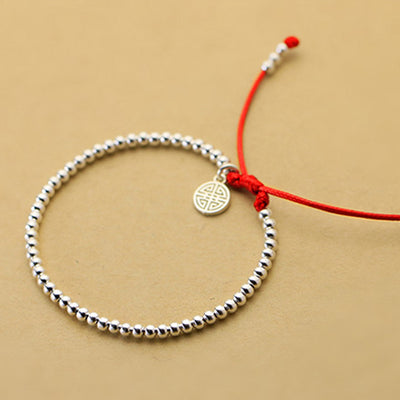 Pulsera de Plata Esterlina 925 con Cordón Rojo - Image 4