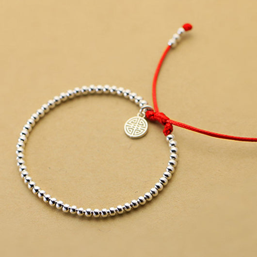 Pulsera de Plata Esterlina 925 con Cordón Rojo - Image 4