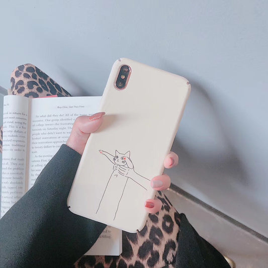 Funda para iPhone XS Max/XR con Diseño de Gato Cartoon