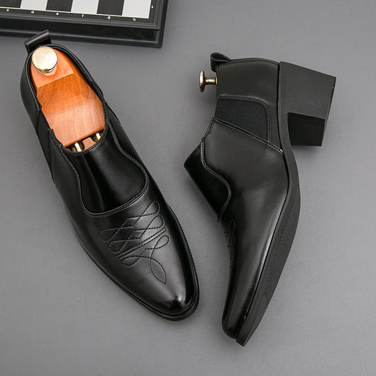 Zapatos Formales de Cuero para Hombre con Altura Aumentada - Image 4