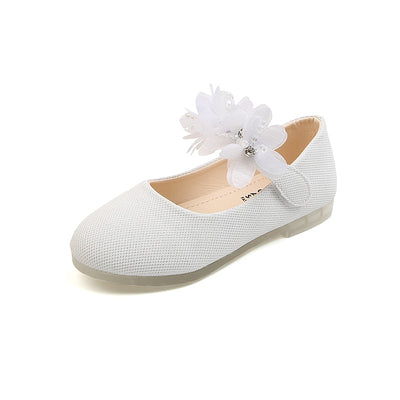 Zapatillas de Danza Infantil con Cristales y Flores - Diseño Elegante de Una Capa - Image 4