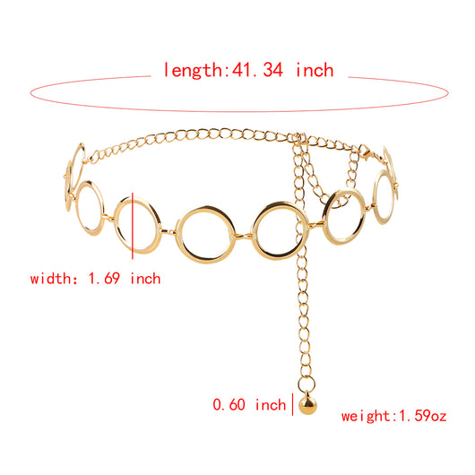 Cinturón de Cadena Metálica Hueca para Mujer - Accesorio Decorativo Elegante - Image 14