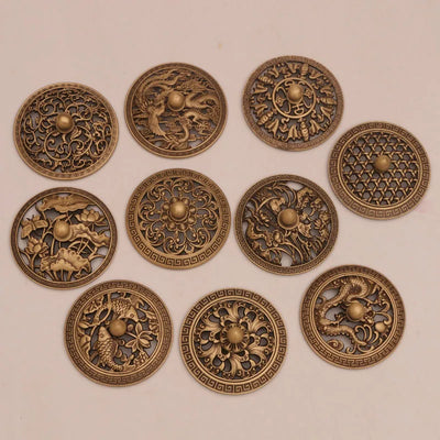 Quemador de Incienso de Cobre Puro Estilo Xuande - Artesanía Zen Tallada a Mano - Image 21
